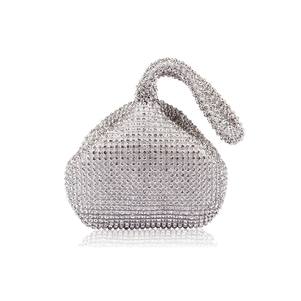 Mogor Triangle Bling Clutch Evening Bag